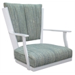 Pemberly Row Swivel Dining Caster Chair in Aqua Fabric with White Metal Frame