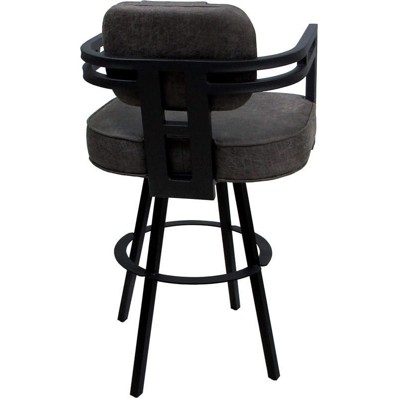 Pemberly Row Extra Tall Swivel Metal Stool 34