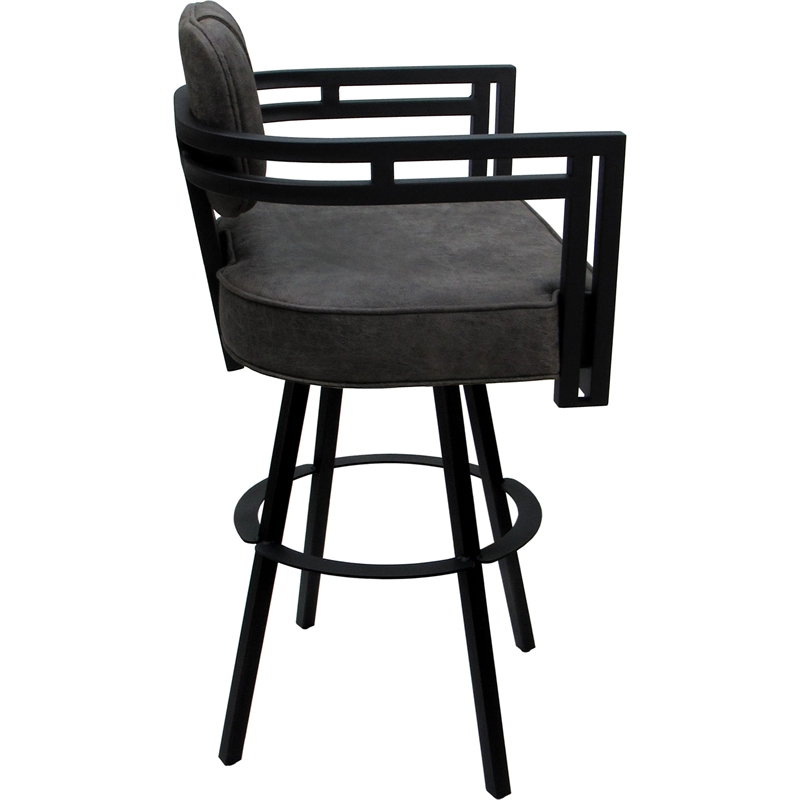 Pemberly Row Extra Tall Swivel Metal Stool 34