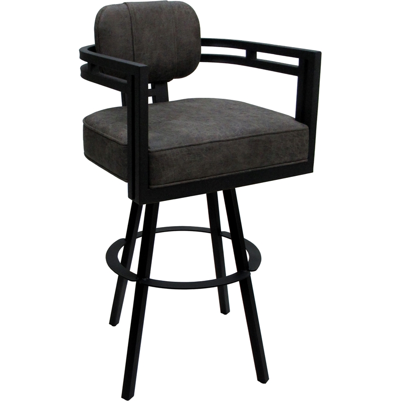 Pemberly Row Extra Tall Swivel Metal Stool 34