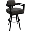 Pemberly Row Extra Tall Swivel Metal Stool 34