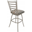 Pemberly Row Set of 3 Extra Tall Stools with Arms in Nutmeg Fabric & Beige Frame