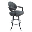 Pemberly Row Swivel Metal Bar Stool 30
