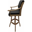 Pemberly Row Leather Solid Wood Bar Stool 30