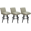 Pemberly Row Set of 3 Swivel Metal Counter Stools 26
