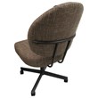 Pemberly Row Contemporary Swivel Dining Chair on Wheels with Brown Frame