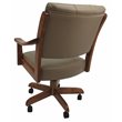 Pemberly Row Contemporary Swivel Wood Dining Caster Chair in Taupe Brown