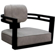Pemberly Row Swivel Metal Dining Caster Chair in Stucco Stone Fabric & Black