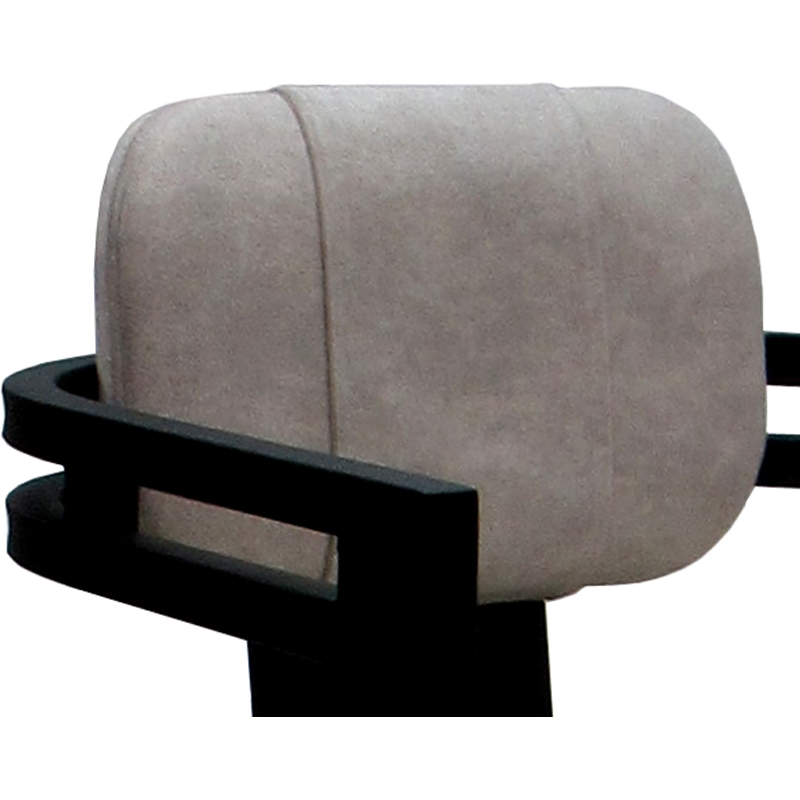 Pemberly Row Swivel Metal Dining Caster Chair in Stucco Stone Fabric & Black