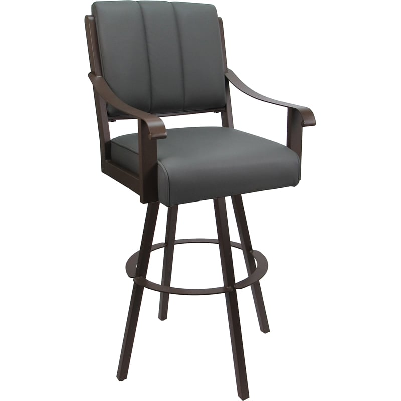 Pemberly Row Leather Swivel Metal 30
