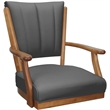Pemberly Row Leather Counter Solid Wood 26