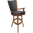 Pemberly Row Leather Counter Solid Wood 26