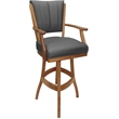 Pemberly Row Leather Counter Solid Wood 26