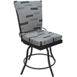 Pemberly Row Outdoor/Indoor Patio Dining Chair without Arms in Blue Beige & Gray