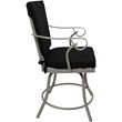 Pemberly Row Outdoor/Indoor Patio Dining Set in Dark Gray Linen with Beige