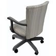 Pemberly Row Swivel Wood Dining Caster Chair 400 on Wheels in Natural & Gray