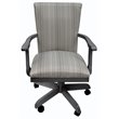 Pemberly Row Swivel Wood Dining Caster Chair 400 on Wheels in Natural & Gray