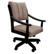 Pemberly Row Caster Solid Wood Dining Chair in Madder Red with Black