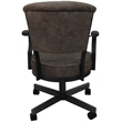 Pemberly Row Swivel Tilt Metal Caster Chair in Tobacco Brown with Gray Frame