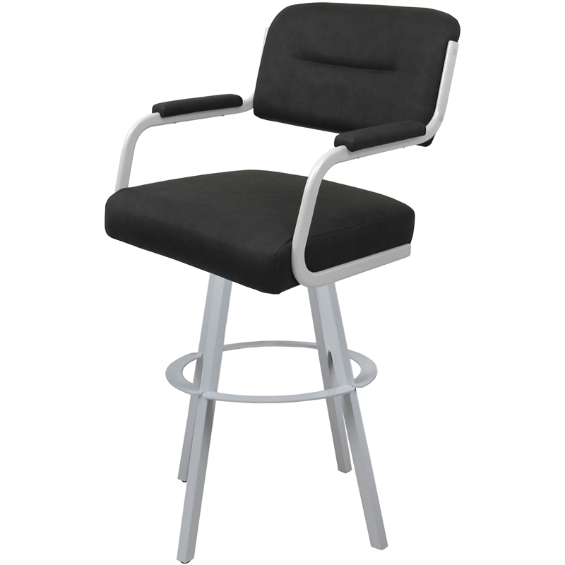 Pemberly Row Swivel Metal Extra Tall Stool 34