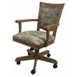 Pemberly Row Swivel Dining Caster Chair in Style 400 & Poet Desert Brown on CT