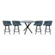 Pemberly Row Crackle Glass Metal Pub Set 30