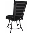 Pemberly Row Outdoor or Indoor Patio Dining Chair - without Arms in Black & Gray