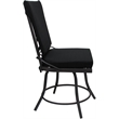 Pemberly Row Outdoor or Indoor Patio Dining Chair - without Arms in Black & Gray