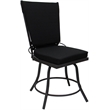 Pemberly Row Outdoor or Indoor Patio Dining Chair - without Arms in Black & Gray