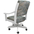 Pemberly Row Caster Solid Wood Dining Chair in Poet Sky Blue on White