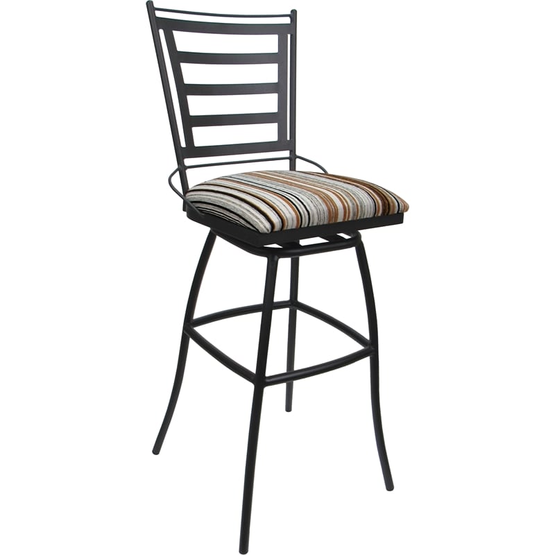 Pemberly Row Set of 3 Extra Tall Stools - Armless in Nutmeg & Gray
