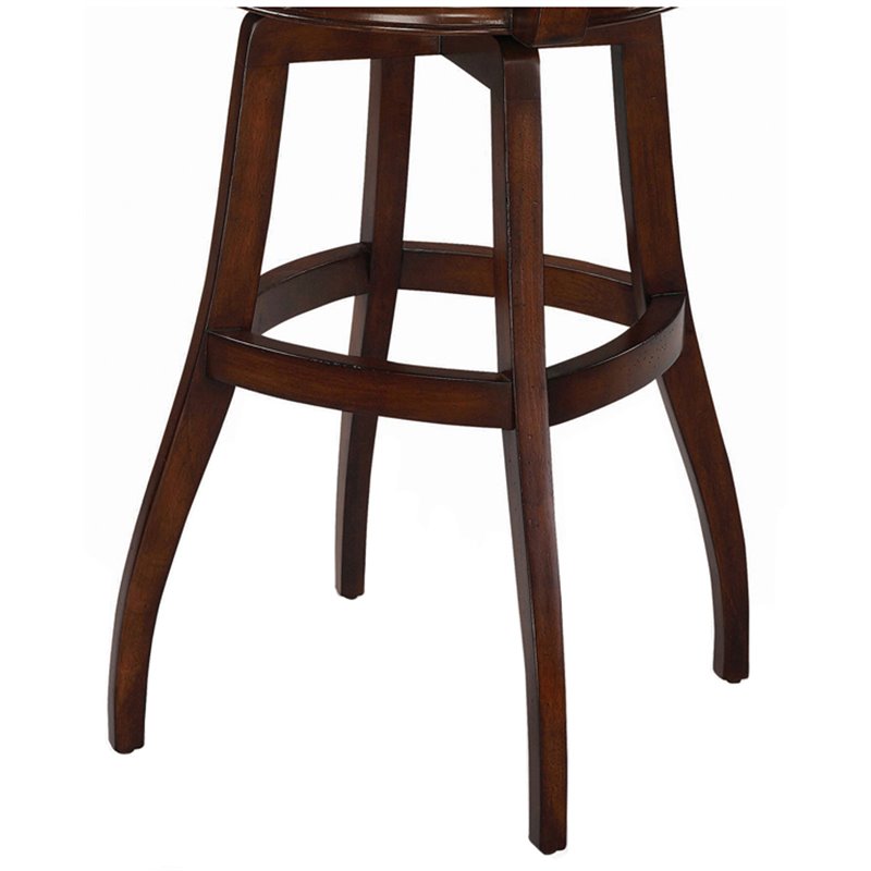 Pemberly Row Swivel Wood Extra Tall Bar Stool 34