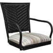 Pemberly Row Set of 3 Outdoor Indoor Counter Stools in White with Black