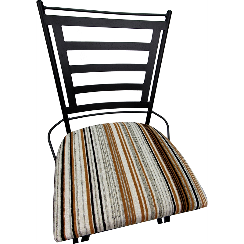 Pemberly Row Set of 3 Extra Tall Stools -Armless in Nutmeg & Black