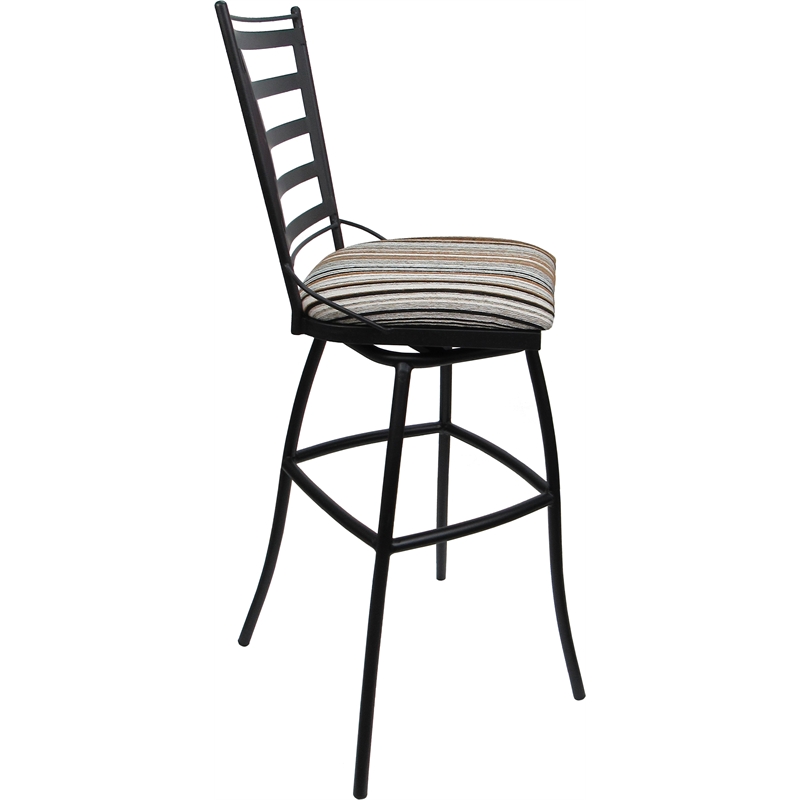 Pemberly Row Set of 3 Extra Tall Stools -Armless in Nutmeg & Black