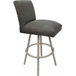 Pemberly Row Set of 3 Swivel Metal Counter Stools -Elk Charcoal in Beige