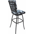 Pemberly Row Set of 3 Outdoor Indoor Counter Stools - Armless in Flint with Gray
