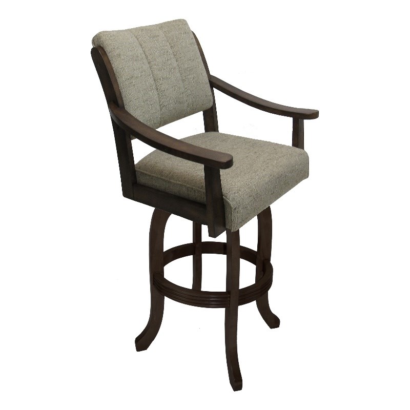 Pemberly Row Counter Solid Wood Bar Stool Melina in Beige with New Brown