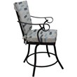 Pemberly Row Outdoor/Indoor Patio Dining Set in Blue Beige with Black