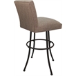 Pemberly Row Set of 3 Swivel Metal Counter Stools in Beige with Brown