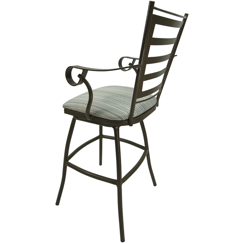 Pemberly Row Outdoor Patio Extra Tall Swivel Bar Stool 35