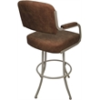 Pemberly Row Swivel Metal Counter Stool 26