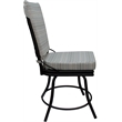 Pemberly Row Outdoor/Indoor Patio Dining Chair in Natural Cream with Black