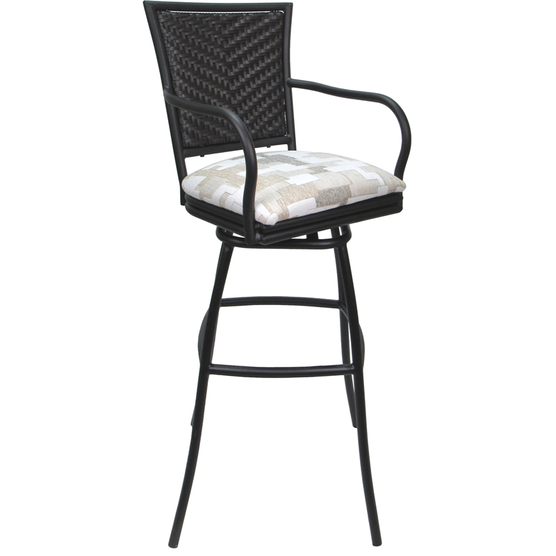 Pemberly Row Outdoor Indoor Extra Tall Swivel Stool 34