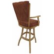 Pemberly Row Swivel Wood Extra Tall Bar Stool 35
