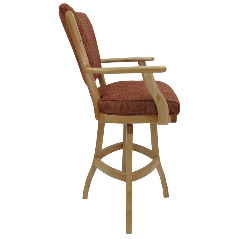 Pemberly Row Swivel Wood Extra Tall Bar Stool 35