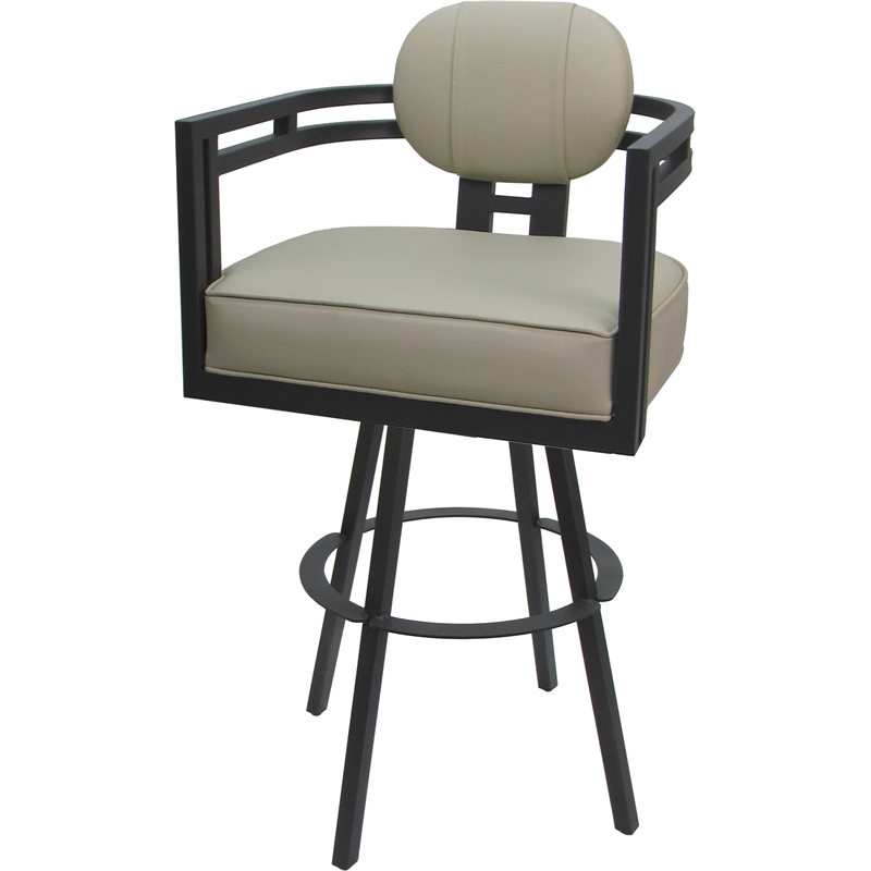 Pemberly Row Swivel Metal Bar Stool 30