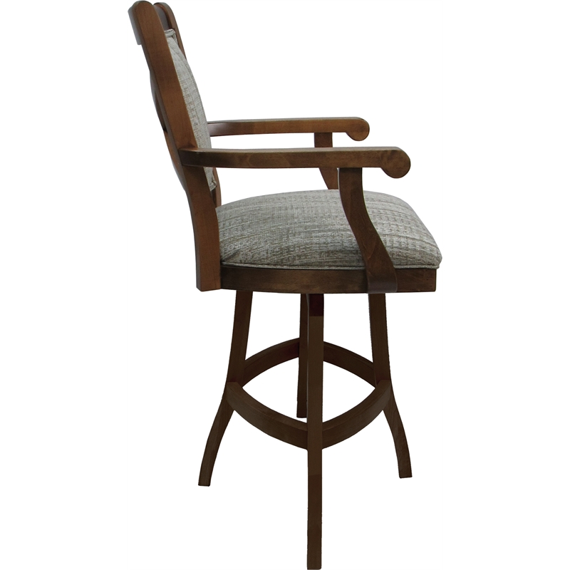 Pemberly Row Swivel Wood Bar Stool - 30