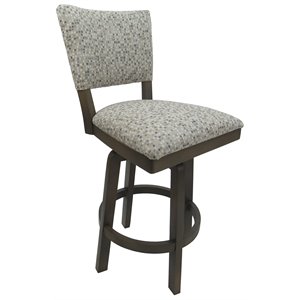 Pemberly Row Swivel Counter Stool 26&quot Seat - Milan in Spring Mix Camel & Gray