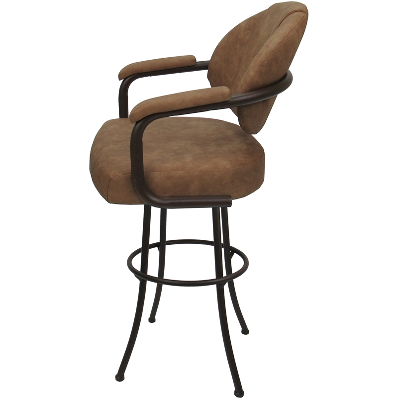 Pemberly Row Swivel Metal Bar Stool 30
